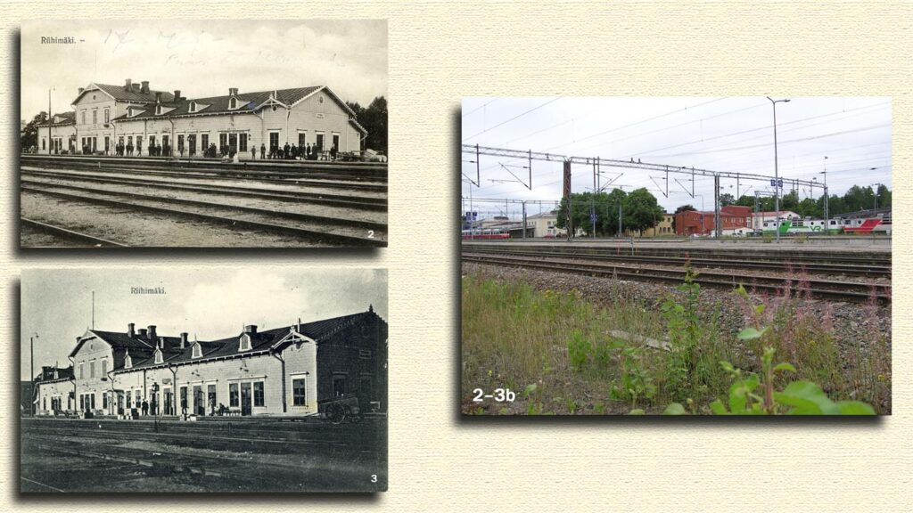 Kortit 2–3, Rautatieasema radan puolelta 1910-luvulla.