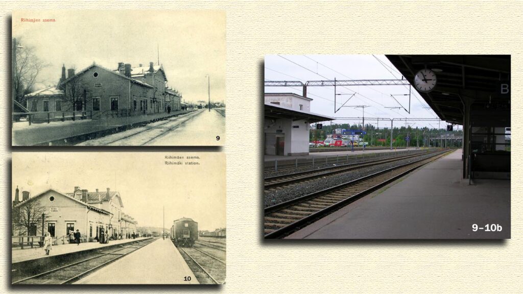 Kortit 9–10, rautatieasema radan puolelta n. 1910.